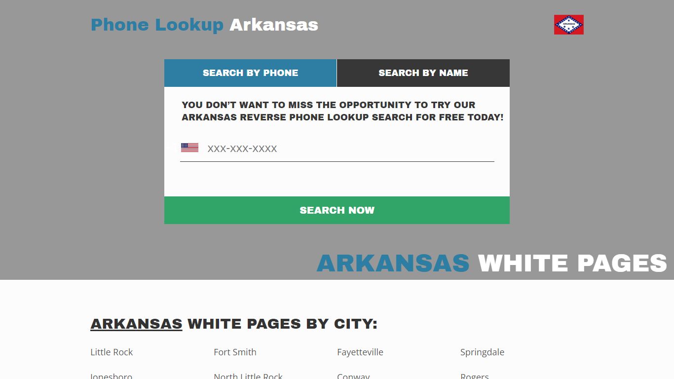 Arkansas White Pages - Free AR Phone Directory Lookup